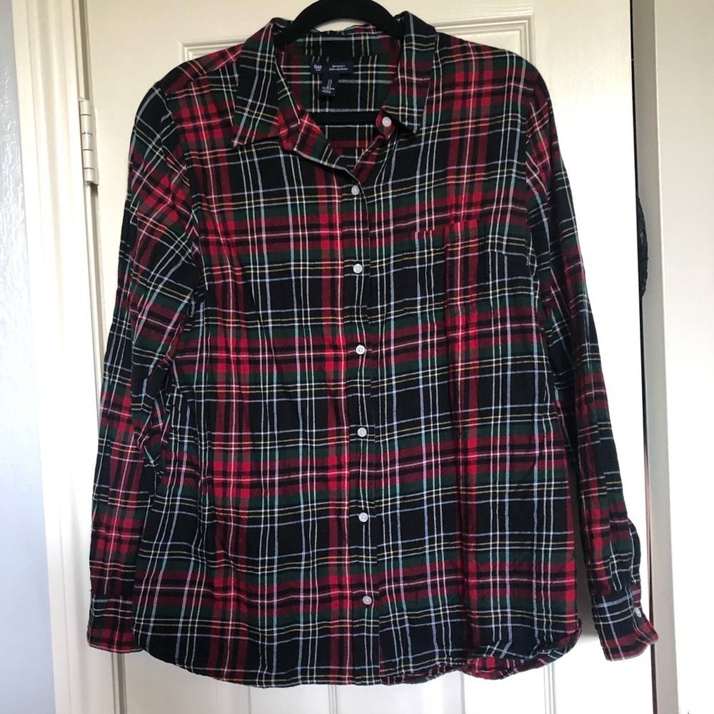 GAP PLAID LONG SLEEVE SHIRT